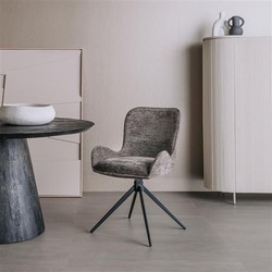 Tower living Sora swivel sidechair - fabric Mona 464 Cement grey