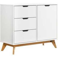 Ladekast Borneo Wit Naturel 80x79x40cm FSC gecertificeerd