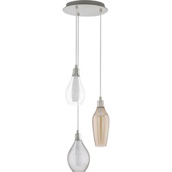 Eglo Pontevedra Hanglamp Glas 3 Lampen - 110 cm