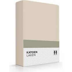 Zavelo Laken Basics Zand (Katoen)-1-persoons (150x250 cm)
