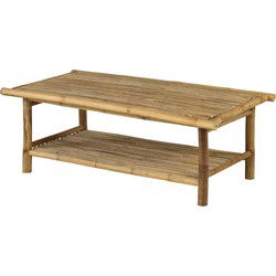 Persoon Exotan Bamboe lounge tuintafel bamboo natural finish