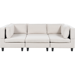 Beliani UNSTAD - Modulaire Sofa-Beige-Polyester