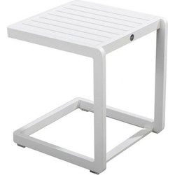 Hokan lounger side table 40x40cm. alu white