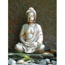 Boeddha voorkant 50x70cm Tuinschilderij
