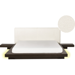 Beliani ZEN - Tweepersoonsbed-Donkere houtkleur-MDF