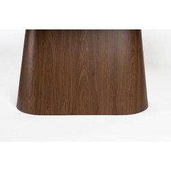 Housecraft Living Almira Eettafel Ovaal 180 cm Hout Wit/ Bruin donker