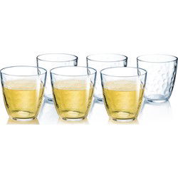 Luminarc Waterglazen - 12x stuks - bolletjesmotief - glas - 250ml - Drinkglazen