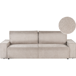 Beliani NYKER - Slaapbank-Beige-Bouclé