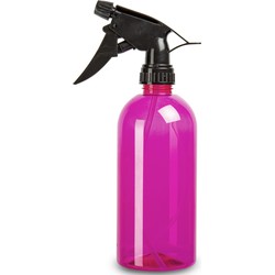 Plantenspuit met een inhoud van 500 ml - transparant roze - verstuiver - 23 cm - kunststof - Plantenspuiten