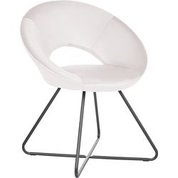 RACHEL - Fauteuil - Gebroken wit - Fluweel