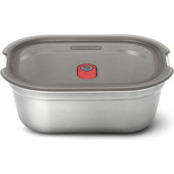 Zwart+Blum Stalen Voedseldoos Groot - 206x159x79mm - Grijs/Rood