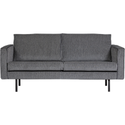 WOOOD 2,5-Zits Bank Rodeo - Streep - Zwart/Grijs - 85x190x86 cm