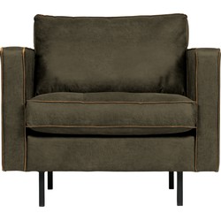 BePureHome Rodeo Classic Fauteuil - Eco-leder - Army - 83x98x88