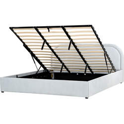 QUILLIEN - Bed opbergruimte - Lichtblauw - 180 x 200 cm - Polyester