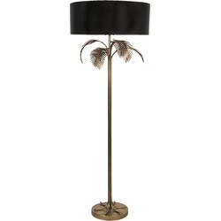 Clayre & Eef Vloerlamp  Ø 60x165 cm  Goudkleurig Zwart Ijzer Rechthoek Staande Lamp