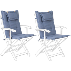 MAUI - Zitkussen set van 2 - Blauw  - 40 x 54 cm  - Polyester