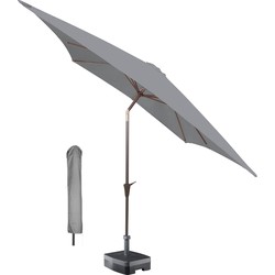 Kopu® Altea Light Grey Parasolset Vierkant 230x230 cm met Parasolhoes