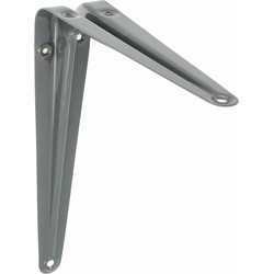 AMIG Plankdrager/planksteun van metaal - gelakt grijs - H225 x B200 mm - Plankdragers