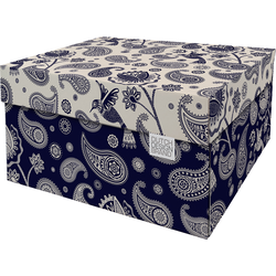 Dutch Design Brand Opbergdoos met Deksel - Doos in Karton - Geschenkdoos - 39x31x21cm - Paisley - 1 Stuk