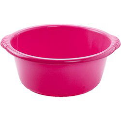 Plasticforte Afwasteiltje - rond - 25L - roze - afwasbak - 54 x 21 cm - Afwasbak