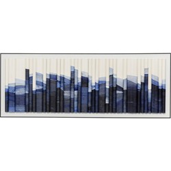Schilderij Shadow Skyline Blue 160x60cm