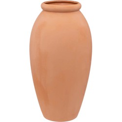 Atmosphera Bloemenvaas Porto - steenrood - terracotta - D16 x H29 cm - kruik vaas - Mediterrane sfeer - Vazen