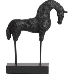 Light & Living - Ornament HORSE - 30x9x35cm - Zwart