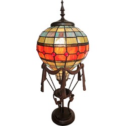 LumiLamp Tiffany Tafellamp  31x31x71 cm Oranje Glas Tiffany Lampen