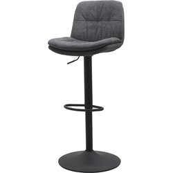 Barstoel Zonder Armleuning - Donkergrijs - 52x52x52cm - Colville - Set van 2