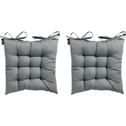 Madison Toscane Kussen - Basic Grey - 46x46 - Grijs - 2 Stuks