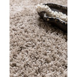 MUST Living Carpet Celeste round large,Ø250 cm, taupe, 100% polyester