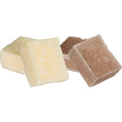 Ideas4seasons Amberblokjes/geurblokjes - sandelhout en cashmere - 6x stuks - huisparfum - Amberblokjes