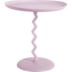 Bijzettafel Zig Zag - Zachtpaars - Ø40cm