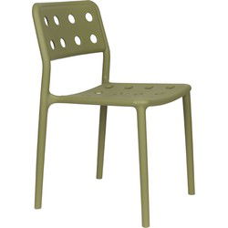 Tuinstoel Groen Kunststof - 53x46x80cm - Serra - Set van 4