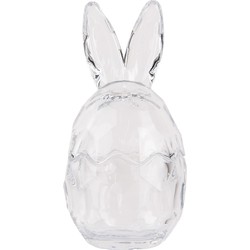 Clayre & Eef Glazen potje Ei Ø 9x17 cm Transparant Glas