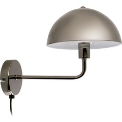 Wandlamp Bonnet - Metaal Smokey Grijs - Ø20x18cm