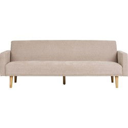 Slaapbank Donker Zand Stof - Zithoogte 40cm - 208x102x78cm - Kells