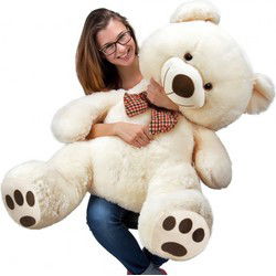 Monzana Knuffelbeer Pluche 100cm kleur Creme