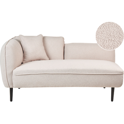 Beliani CHEVANNES - Chaise longue-Beige-Bouclé