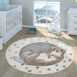 Kindervloerkleed - Elara - Otter - Creme - 160x230 cm