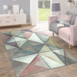 Laagpolig Vloerkleed - Kosaro Geometrisch - Multi - 120x170 cm