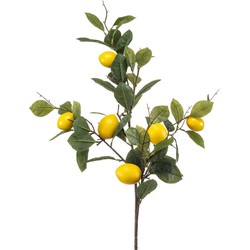 Emerald Kunstbloem citrusfruit tak citroen - 95 cm - geel - kunst zijdebloemen - Kunstbloemen