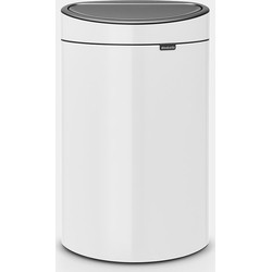 Touch Bin New afvalemmer, 40 liter, kunststof binnenemmer - White