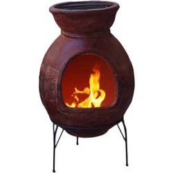 Sol-y-Yo Chimenea Mexicaanse tuinkachel Barbecue Jumbo (rood)