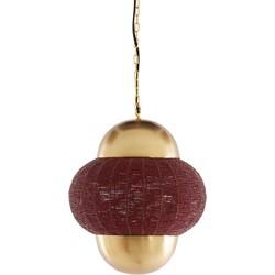 Light & Living - Hanglamp Ø33x38 cm CETARA kralen rood+brons