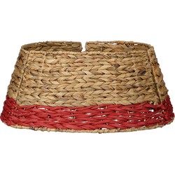 House of Seasons Kerstboomrok Opvouwbaar - H26 x Ø58 cm - Zeegras - Rood