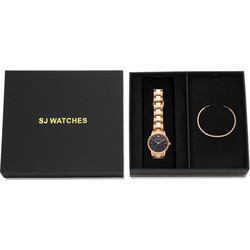 LW Collection SJ WATCHES Geschenkset Calais Horloge 32mm + Armbandje