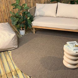 Rond buitenkleed Tone linnen - Interieur05 Beige - Polypropyleen - Rond 240 Ø - (XL)