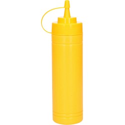 Plasticforte Doseerfles - kunststof - geel - 500 ml - Maatbekers