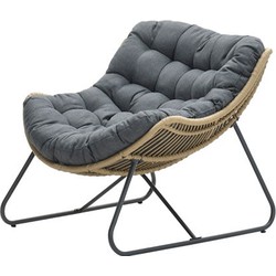 Luna relax fauteuil natural rotan/mystic grey